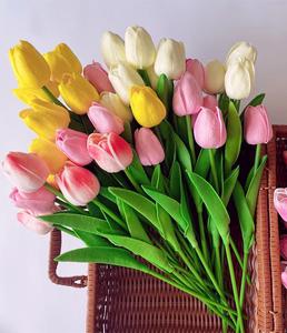 Tulipano artificiale del fiore <span class=keywords><strong>di</strong></span> tocco reale disponibile fatto a mano per la decorazione domestica - Product Image 3