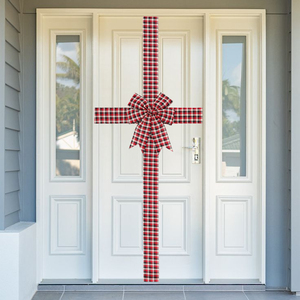 Rubans de Noël et de fête à carreaux rouges pour décorations de maison, cadeaux de cuisine, rubans de porte de placard, fournitures de fête - Product Image 4