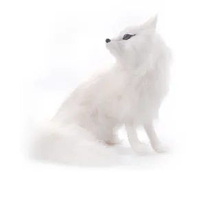 Fox-modelo de zorro blanco con adornos, muñeco de foxhound, accesorios de fotografía, artesanías, nuevos productos