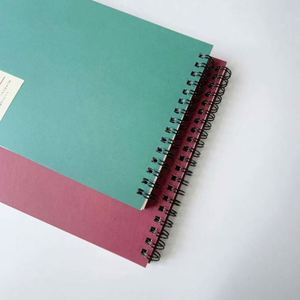 High-Value Retro Flip-Up Spiral <b>Notebook</b> Thickened Dowling Paper <b>Grid</b> Lined Printed Blank Non-Slip for College Students Exam - Product Image 4