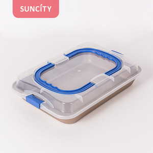 Suncity Cake <b>Pan</b> Rectangle <b>With</b> <b>Lid</b> Reusable Baking Dish For Cake Mold - Product Image 3