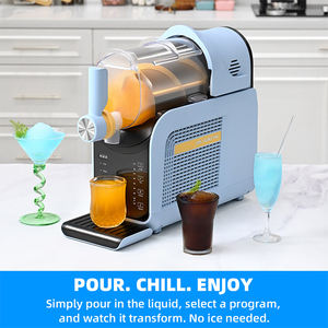 Mesin Slushie Otomatis dengan 6 <span class=keywords><strong>Program</strong></span> Prasetel, Tidak Perlu Es, Pembuat Minuman Beku dengan Fitur Pembersihan Otomatis untuk Slushie & Es Krim - Product Image 2