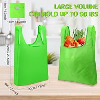 Sacs de courses pliables colorés personnalisés avec logo d'usine, sacs de transport réutilisables pour l'épicerie, vente en gros pour promotion et cadeaux