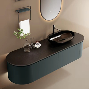 Meuble-lavabo mural de salle de bain GODI, moderne, élégant, haut de gamme, luxueux, avec lavabo, conçu par un designer suisse - Product Image 4