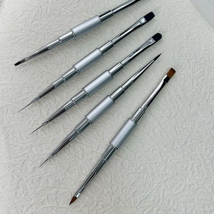 Factory Wholesale Custom Dual-head Nail <b>Brush</b> UV Nail <b>Brush</b> Nail Line Pen Drawing Flower Pen Customizable - Product Image 6