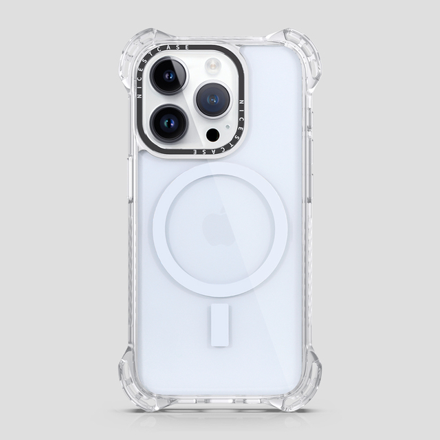 wholesale 7.5M Shockproof Transparent Phone Case Tpu Anti Yellow Clear Magnetic Phone Case for Iphone 16 15 14 13 Pro Max