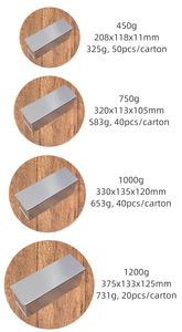 <span class=keywords><strong>Pullman</strong></span> sin recubrimiento, molde para pan, caja para tostadas 250g/450g/600g/750g/900g/1000g/1200g Material de metal de aluminio - Product Image 2