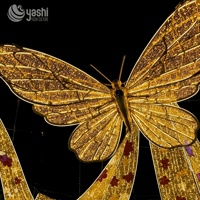Lanternes LED sculptées à la main en forme de papillon pour les décorations de Noël et de Nouvel An