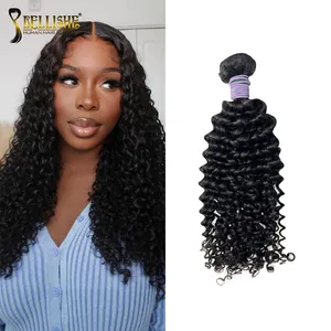 Jerry Curly – tissage de cheveux naturels brésiliens en vison, qualité 100%, 12 A, non traités, vente en gros, mèches de cheveux humains crus