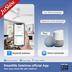 1stshine 52 inch Quạt trần sản xuất 3 lưỡi gỗ hiện đại LED ánh sáng quạt trần với ánh sáng - Product Image 6