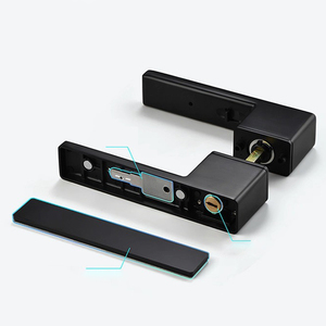 Euro phong cách hiện đại Ổ khóa cửa xử lý OEM sang trọng rắn Hợp kim kẽm cửa xử lý thiết lập Matte Black vàng hợp kim nhôm cửa xử lý - Product Image 2