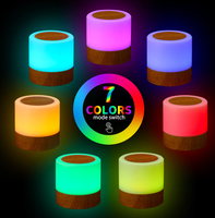 Lampe de table LED tactile RGB pour l'ambiance intérieure, décoration de chambre à coucher, prix abordable, veilleuse d'ambiance pour la maison