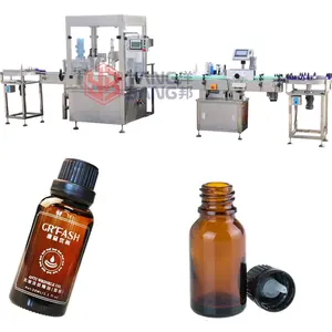 Automatic Glass Bottle 10ml 30 ml Essential Oil Dropper Vial Small Bottle Filling Machine