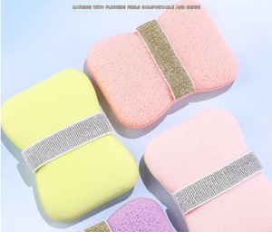 Bolsa de <span class=keywords><strong>espuma</strong></span> para baño de doble cara 2 en 1 - Esponja portátil para ducha facial y corporal, bolsa de jabón de malla reutilizable para viajes o uso diario - Product Image 5