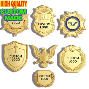 Spille Commemorative Personalizzate - Distintivi in Metallo Placcato Oro con Design a Scudo, <span class=keywords><strong>Aquila</strong></span> e <span class=keywords><strong>Stella</strong></span>, Personalizzabili per Premi, Cerimonie e Souvenir - Product Image 1