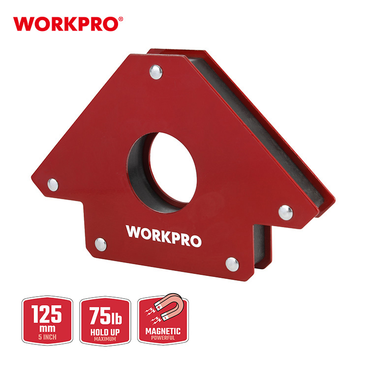 WORKPRO сверхмощный 125 мм (5 дюймов) сварочные магнитные зажимы металлические рабочие инструменты дюймовая измерительная система мастерская Магнитный сварочный держатель