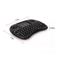 Keyboard Lipat Nirkabel Mini Portabel 2.4G dengan Lampu Latar Warna Air Mouse I8 dengan Antarmuka USB Keyboard Nirkabel untuk Android TV Box