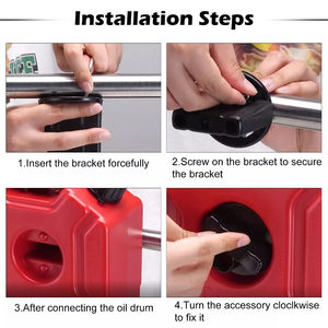 Nouveau support de réservoir de carburant pour <span class=keywords><strong>moto</strong></span> en plastique HDPE de 5 L avec verrouillage pour bidon d'essence et bidons d'huile - Product Image 4