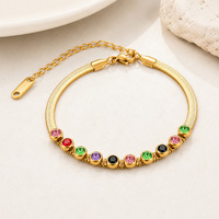 Bracelet massif religieux en acier inoxydable 316, plaqué or 18 carats avec zircon, chaîne et maillons, bijoux chrétiens tendance et à la mode, vente chaude