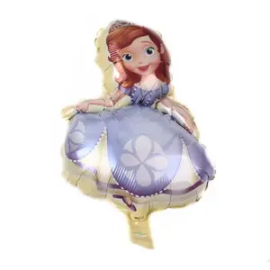 도매 미니 사이즈 공주 테마 잠자는 숲속의 미녀 겨울왕국 인형 호일 헬륨 풍선, 여자 어린이 생일 파티 장식용 - Product Image 6