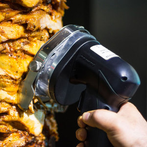 Trancheuse électrique à kebab 80W, coupe-döner shawarma gyro avec 2 lames en acier inoxydable 304, épaisseur réglable de 0 à 8 mm - Product Image 5