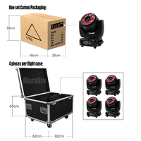 Projecteur Wash à Tête Mobile 7x40W Effet Laser RGB Effet Œil d'Abeille pour Concert, Laser DJ, Lumière de Scène LED à Tête Mobile