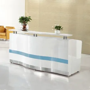 2023 JIYOU Bureau de réception de luxe moderne <span class=keywords><strong>en</strong></span> bois, finition laquée brillante, pour salon, hôpital, bureau, modèle 2020, <span class=keywords><strong>en</strong></span> promotion - Product Image 3
