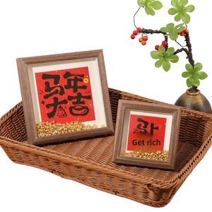 Marco de Fotos Hecho a Mano para el Año del Caballo 2026, Pequeño Objeto Decorativo Cuadrado, Regalo Creativo Cultural, Lingote Festivo de Año Nuevo que Inspira Fortuna - Product Image 1