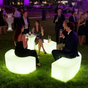Meubles <span class=keywords><strong>de</strong></span> jardin LED lumineux pour l'extérieur, table et chaises, ensemble <span class=keywords><strong>de</strong></span> canapés/tabourets <span class=keywords><strong>de</strong></span> <span class=keywords><strong>bar</strong></span> pour les fêtes - Product Image 3