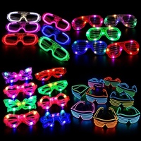 Lunettes LED originales en forme de cœur, lunettes à volets lumineux, lunettes de fête néon, accessoires pour photomaton, pour les soirées en boîte de nuit et les événements disco