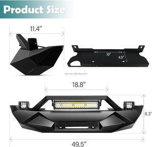 <span class=keywords><strong>Precio</strong></span> de fábrica OEM Parachoques delantero Fit 2007-2023 <span class=keywords><strong>Jeep</strong></span> Wrangler JK JL JT Parachoques de gladiador <span class=keywords><strong>con</strong></span> placa de cabrestante y Marco de matrícula - Product Image 3