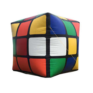 Özelleştirilmiş reklam dekorasyon asılı gan küp şişme basit Rubiks küp ile led ışık şişme 2 tarafından 2 rubik küp - Product Image 1