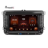 Podofo Radio mobil Android, 7 "2 + 64G Carplay otomatis Android GPS WIFI RDS untuk VW/Polo/permen/Skoda/Jetta/Seat/Touran/Passat/Golf 5 6
