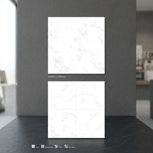 กระเบื้องเซรามิกติดผนังลายขาวขนาด 1200x1200 มม. ยี่ห้อวิสตาร์ และกระเบื้องพอร์ซเลนลายหินอ่อนกวางตุ้ง - Product Image 2