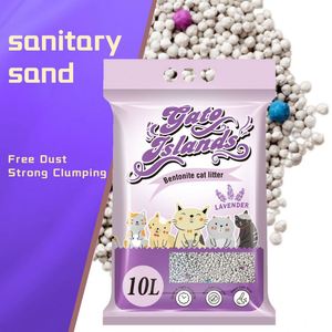 Litière pour chat en gros, 99,9 % sans poussière, bentonite, litière sanitaire pour chat, approvisionnement en vrac - Product Image 1