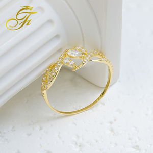 טבעות זהב מלא של מפעל oem טבעות זהב 18k 14k 2k 21 קראט בעבודת יד תכשיטי יוקרה לחתונות ומסיבות הסיטונאיות - Product Image 3