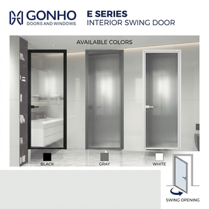 <span class=keywords><strong>Porta</strong></span> a <span class=keywords><strong>Battente</strong></span> in Lega di Alluminio con Inserto in Vetro e Finitura del Telaio Nera o Grigia per Ristrutturazioni Immobiliari e Installatori di Porte in Vetro - Product Image 5