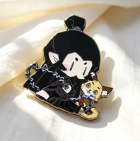 Badges en métal personnalisés imprimés par le fabricant, émail dur, sérigraphie, dégradé de couleurs transparentes, épingles en émail anime
