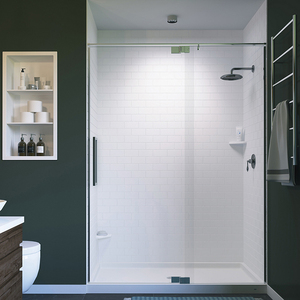 Panneau de dalle en pierre de marbre de style moderne personnalisé coupé à la taille pour le mur de la douche de la salle de <span class=keywords><strong>bain</strong></span> et le contour de la baignoire pour les hôtels - Product Image 3