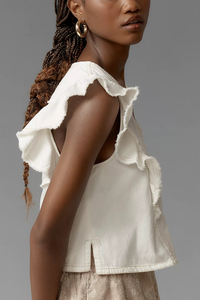 Camicie da donna 2025 stile semplice stile personalizzato a manica corta Casual girocollo manica corta camicette da donna <span class=keywords><strong>con</strong></span> <span class=keywords><strong>balze</strong></span> - Product Image 4