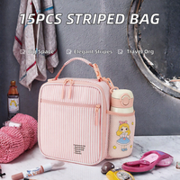 Sac à déjeuner thermique pour femme, grande capacité, pochette à fermeture éclair écologique, réutilisable, étanche, avec bandoulière réglable