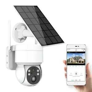 KERUI 4MP CCTV Video vigilancia al aire libre impermeable IP65 Cámara Solar inalámbrica Wifi Cámara IP Panel Solar PTZ cámara de red