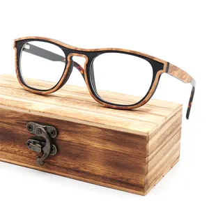 Wooden eye frame 2020 trendy fashion designer wood glasses frames