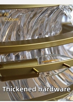 JYLIGHTING Grands lustres en verre K9 Hôtel de luxe Hall d'entrée Salon Lustre en verre Escalier en colimaçon Éclairage suspendu