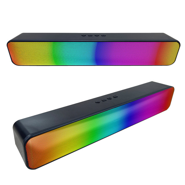 RGB Wireless SoundBar USB Powered 3D Stereo Music Player with Subwoofer High Volume for PC Laptop