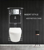 Suspension murale en céramique, sans réservoir, style nordique, pour la salle de bain, les toilettes, 1 pièce