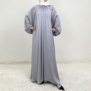 Nouvelle Robe Longue <span class=keywords><strong>Ethnique</strong></span> Élégante à Grand Ourlet et Manches Lanterne, <span class=keywords><strong>Grande</strong></span> <span class=keywords><strong>Taille</strong></span> en Polyester pour l'Été, Vêtement Traditionnel Musulman - Product Image 3