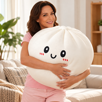 Oreiller géant à presser en forme de boulette, Need Ohh Squishy, jouet compressible réaliste en forme de pain vapeur extra large, grand pain vapeur
