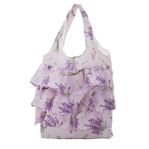 Bolsa de compras de tela con volantes para mujer, bolso de hombro ligero a cuadros con encaje para la playa de verano - Product Image 6