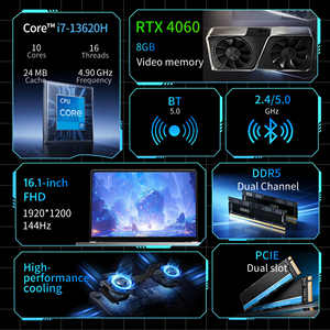 Nuovo Laptop da Gaming Intel <span class=keywords><strong>16</strong></span>" con Core I7-13620H 10-Core, RTX 4060 8GB GDDR6, 16GB DDR5, Display IPS 144Hz <span class=keywords><strong>16</strong></span>:10 1920x1200, SSD - Product Image 2